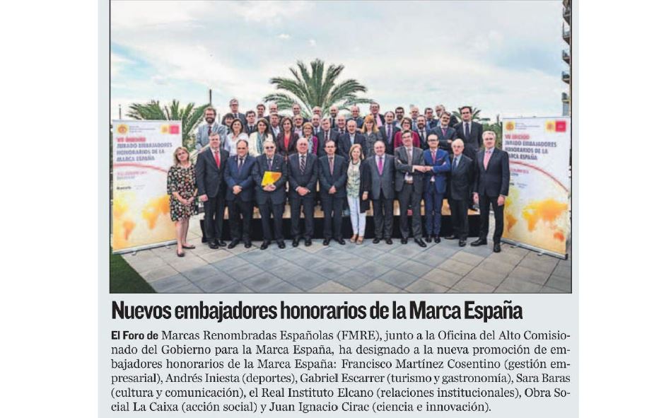 Nuevos Embajadores Honorarios de la Marca España
