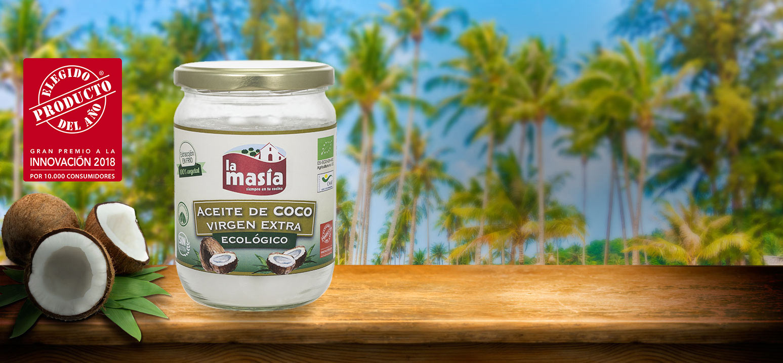 El Aceite de Coco Virgen Extra Ecológico de la Masía elegido ‘Producto del Año’