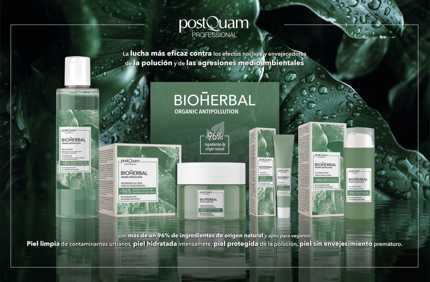 PostQuam presenta su línea facial BIOHERBAL Organic Antipollution