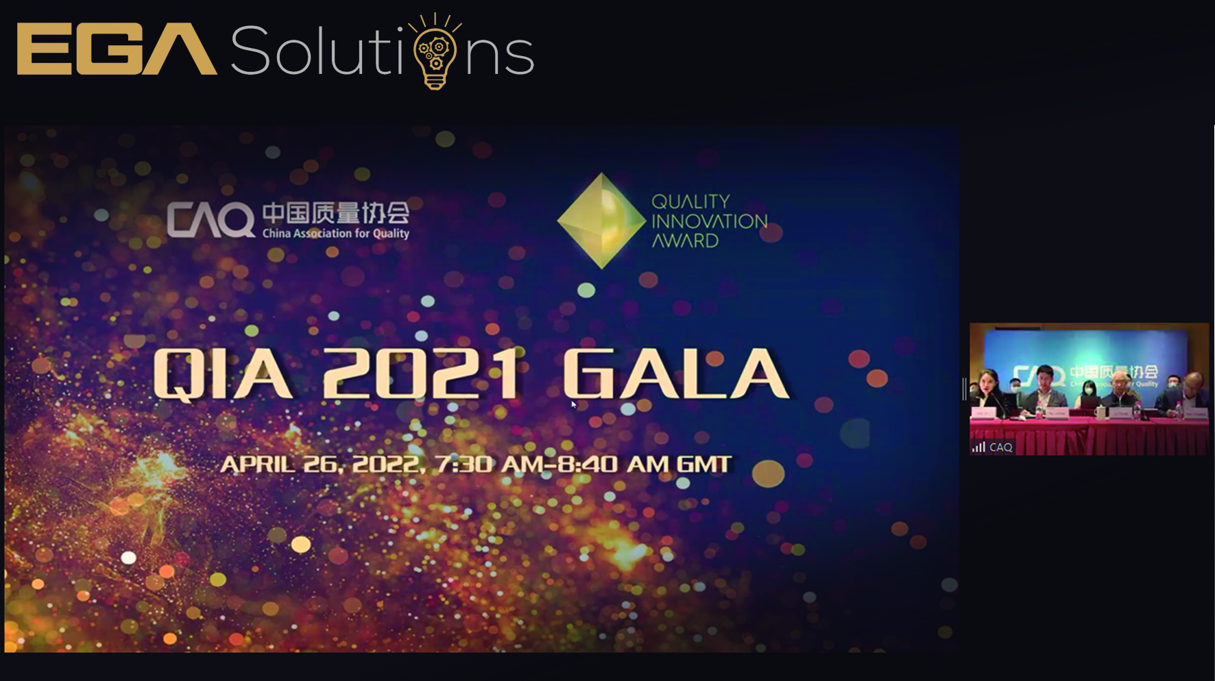 EGA Solutions recibe el premio internacional ‘Quality Innovation Award’