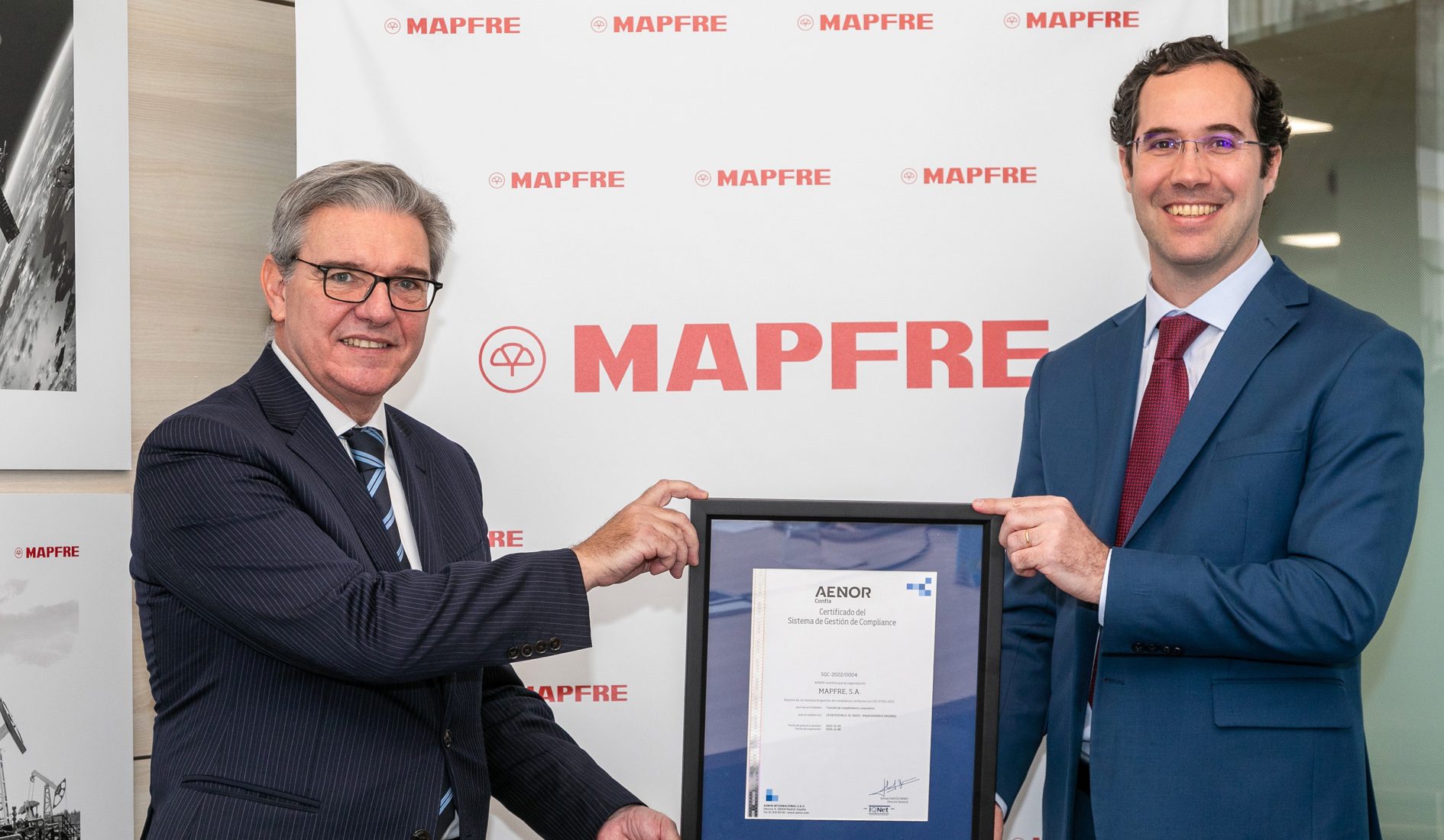 MAPFRE recibe la certificación de AENOR de Sistemas de Gestión de Compliance